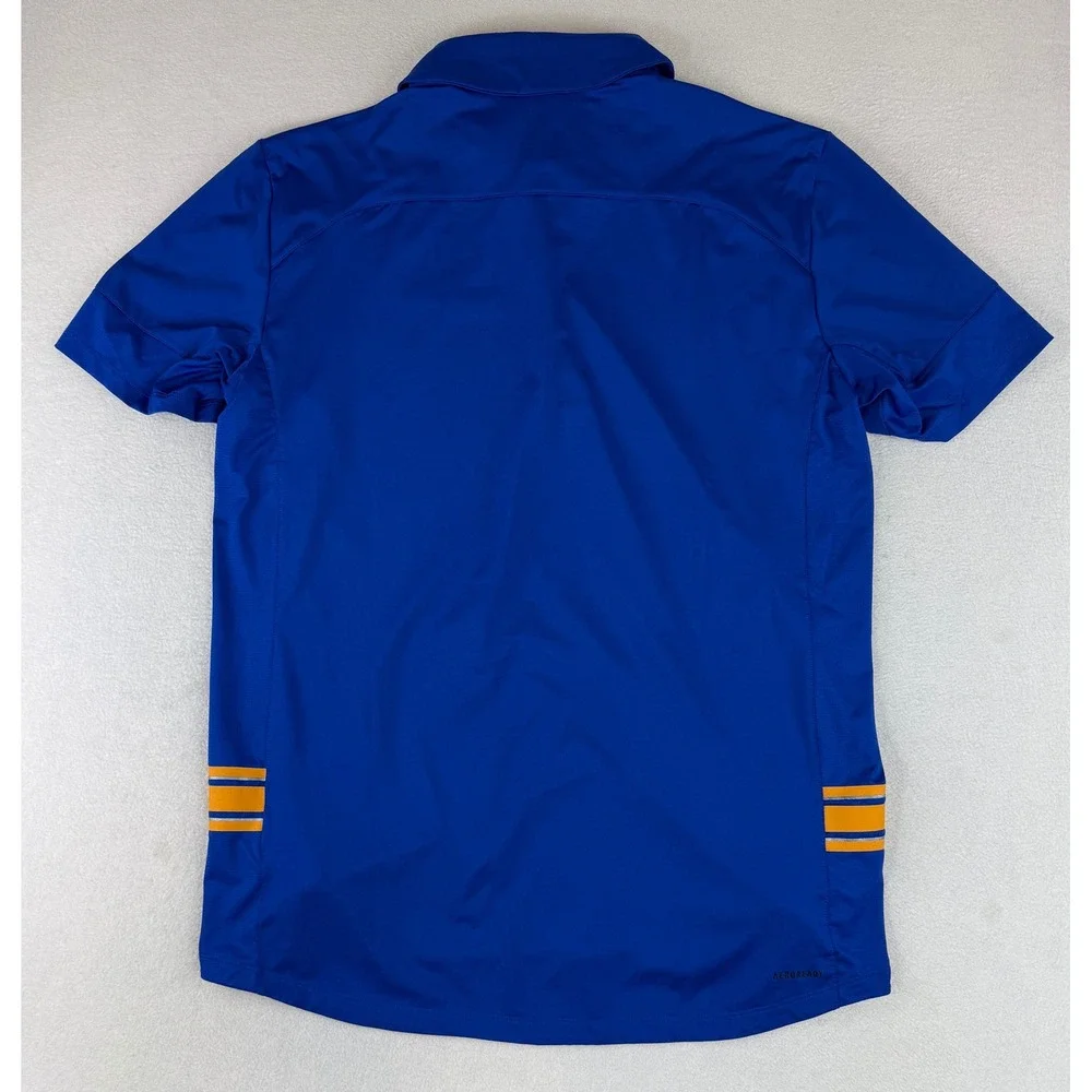 Adidas Polo Shirt Mens Large Blue Buffalo Sabres NHL Aeroready Performance